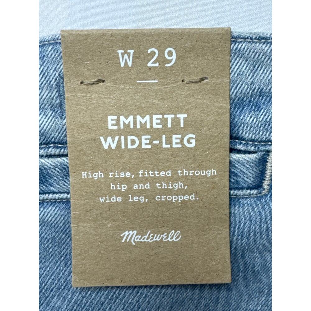 NWT Madewell Women's Emmett Wide-Leg Blue Jeans - Size 29 (31x27) - Picture 4 of 8